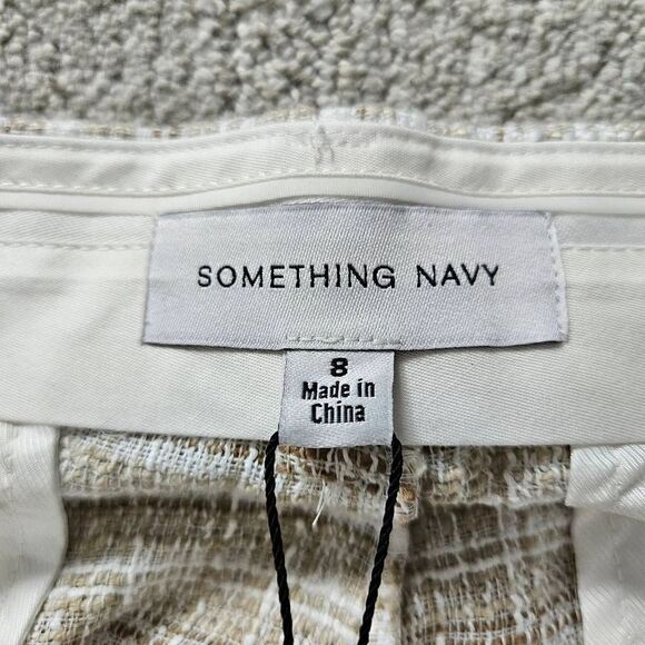 Something Navy Barbie Tweed Trousers in Beige Combo Size 8 - Picture 5 of 8
